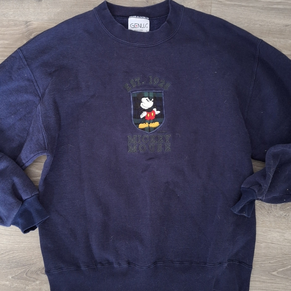 vintage Navy vintage Disney Mickey Mouse crewneck sweatshirt size large #Disney